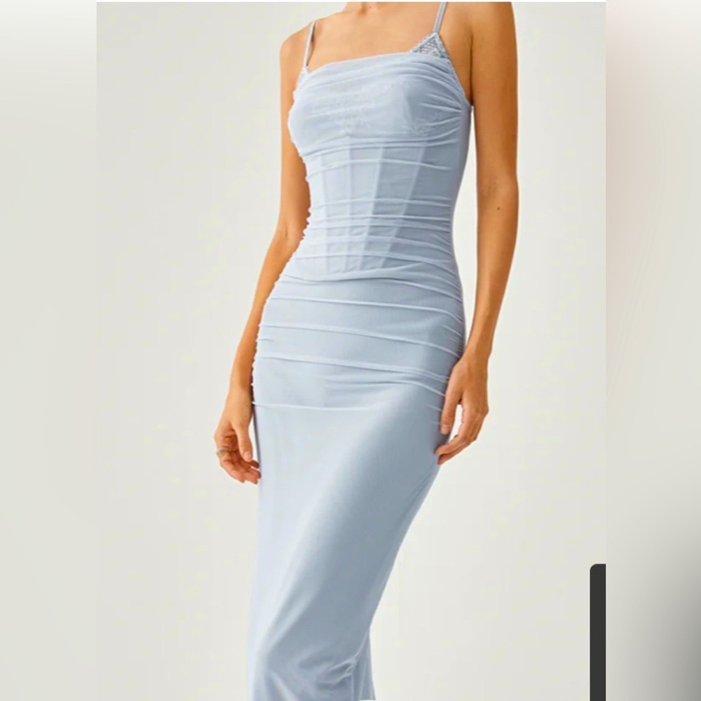 NWT Commense light grey corset dress